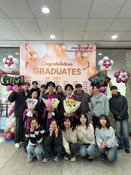 Congratulations to Woojae, Jiwoon, and Jihoo on their graduation!!, Feb 13, 2026. 